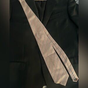 Valentino brown and black Striped Tie